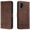 Bravoday Cover per Realme 7 PRO, Flip Custodia in Pelle PU Portafoglio Custodia per Realme 7 PRO, con Slot per Schede, Marrone