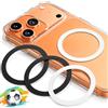 WONLIVE Anello Adesivo Metallo Universale per MagSafe, Anello Adesivo in Metallo Aggiornato per Supporto MagSafe e Accessori, Compatibile con iPhone 17-12, Telefoni Samsung e Android (2 Neri + 2 Bianchi)