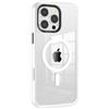 N NEWTOP Cover CV44 Compatibile Apple iPhone 14 Pro Max, Custodia Case TPU Rigida e Morbida Bordi Colorati Retro Trasparente Ricarica Wireless Hard Case Posteriore Anti Urto Cromata Pulsanti (Bianco)