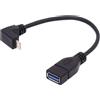 xiwai Adattatore da USB-C a 90 gradi da USB 3.1 maschio a USB 3.0-A femmina, 10 Gbps, cavo di alimentazione dati OTG da 20 cm ad angolo verso l'alto e il basso