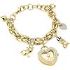 TIME100 Orologio da Donna a Bracciale con Ciondoli, Quadrante a Cuore con Cristalli Eleganti, Movimento al Quarzo, Orologio Gioiello Femminile in Confezione Regalo