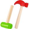 BLMHTWO 2 martelli per bambini, in plastica, per la simulazione, per la manutenzione, simulato, piccolo martello simulato, per riparazioni, mattoncini da costruzione, assemblaggi