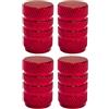 cyclingcolors 4x Cappucci delle valvole cappuccio tappi valvola in alluminio Schrader per pneumatici bici moto auto auto quad monopattino, rosso