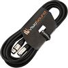 VisioSound Cavo Mic XLR Maschio a Femmina/Microfono bilanciato/Cavo Patch Mic / 7 Colori 6m Nero