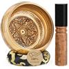 Hihealer Campane tibetane, grande campana sonora autentica per meditazione | Set di campane tibetane in bronzo fatte a mano, set di ciotole chakra del Nepal, regali spirituali curativi per donne