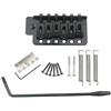 Unxuey Set di 6 corde per chitarra elettrica Bridge Tremolo System di ricambio con barra per Strat (nero)