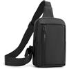 Sireck Borsa a tracolla, marsupio a tracolla per uomo e donna, alla moda, nera, piccola borsa a tracolla per telefono per allenamento e corsa, Nero, S, Marsupio a tracolla per uomo donna trendy