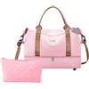 OnlyPRIME Borsa Parto e Viaggio 40x20x30, Bagaglio a Mano- Borsone Donna Oxford Impermeabile per Ospedale Mamma e Neonato, Palestra, con Scomparti, Porta Scarpe e Porta USB (Necessaire rosa)