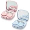 GWEOR 2 Pezzi Porta Lenti a Contatto, Custodia per lenti a contatto Custodia per igienica portatile Set da viaggio con specchio adatta per le uscite quotidiane