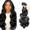AiPliantfis Body Wave Bundles Human Hair Capelli Veri Tessitura Human Hair Extensions Capelli Umani Natural Black 50g/PC 150G Double Weft Unprocessed Virgin Remy Hair for Women 16 18 20 Pollici