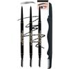 Lestpola 3 matite per sopracciglia, impermeabile, colore nero, professionale, micro ultra fine, con strumento Brow Tool, durevole e resistente alle sbavature, penna retrattile per sopracciglia perfette, set di