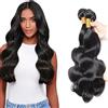 AiPliantfis Body Wave Bundles Human Hair Capelli Veri Tessitura Human Hair Extensions Capelli Umani Natural Black 50g/PC 150G Double Weft Unprocessed Virgin Remy Hair for Women 30 32 34 Pollici
