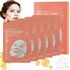 Eniyou 5 Pieces Maschera Viso Collagene Collagen Mask, Maschere al Collagene Viso Bio Collagen Real Deep Mask per Idratante Anti Rughe Affinamento dei Pori Riduce Linee Sottili per tutti tipi pelle