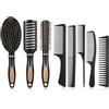 Halinuia 8 Articoli Set Spazzole Capelli, con Spazzola per Ricci, Set di Spazzole Rotonde, Pettine per Parrucchieri, Adatto sia per Uso Domestico che in Viaggio, Adatto a Tutti I Tipi di Capelli