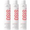 Schwarzkopf Professional OSiS Super Shield Spray Termoprotettivo Multiuso Protezione Termica Per Capelli Lunghi Ridurre L'Impigliamento Contro La Tonalità Terna 300 ml - Set di 3