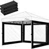 Acepic Pareti Laterali Trasparenti 3x3m per Gazebo, Telo 210D Impermeabile con Velcro, Set 3 Pannelli Senza Struttura, Ideali per Giardino Fiere Eventi（nero, 3 pezzi）