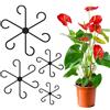 Acsatont Set di supporti per piante, supporto per piante, supporto per piante perenni, fiori, rose, pomodori - Monstera, supporto per piante e pomodori, ortensie (nero) (8 pezzi)