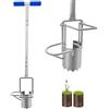 Toolzeen Strumento 5 in 1 per prato e giardino, con manico lungo per scavare, diserbare, campionatore di terreno, trapianto, zolfo (trapianto di bulbi)