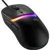 GLORIOUS Gaming - Model D3 Mouse da Gaming cablato: Ultraleggero (57 g), Switch ottici da 130M di clic, sensore BAMF 3.0 30K DPI, tracciamento 750 IPS, accelerazione 50 G, per Ogni Impugnatura - Nero