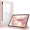 FINTIE Cover per Samsung Galaxy Tab S8 11 Pollici 2022 / Galaxy Tab S7 11 2020 - [Conservazione di stilo] Custodia posteriore trasparente antiurto tasca per sonno/sveglia auto, oro rosa