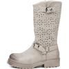 IF Fashion Scarpe da Donna Stivali Primaverili Estivi Traforati Alla Caviglia Biker Motociclista Con Fibbia WZ688-62 beige N.41