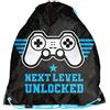 PASO Sacca sportiva bambini gaming 36 x 32 cm zainetto palestra con cordoncini scuola sport tempo libero viaggio Next Level Gaming