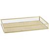 DRW Scatola rettangolare con coperchio in metallo dorato 20x10x4,2 cm