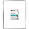 Americanflat Cornice portafoto in argento, 16 x 20 cm, utilizzabile come cornice per foto da 15 x 20 cm con passepartout o cornice da 40 x 50 cm senza passepartout, cornice portafoto con bordo sottile