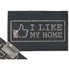DRW - Zerbino in fibra di cocco grigio I LIKE MY HOME facebook 40x60 cm