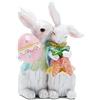 Hodao 3 decorazioni per la famiglia, coniglietti pasquali, decorazioni primaverili pasquali, statuette decorative da tavolo, decorazioni per feste, casa, vacanze, coniglietto pasquale (coppia di