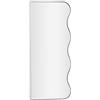 DRW Specchio da parete rettangolare in metallo in nero 40x95x1,5 cm