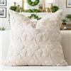 Artscope 1 Pezzi San Patrizio Federe in Lana Corta Velluto Copricuscini Morbido Decorativo Fodere per Cuscino Lusso Stile per Divano Camera da Letto Trifoglia Beige 50x50 cm