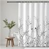 KAIMEIYU Tenda da Doccia in Poliestere Tenda da Bagno in Tessuto Lavabile in Lavatrice con 12 Anelli Impermeabile 180X180CM Bianco