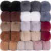 BQTQ 26 Pezzi Pompon in Finte Pelliccia Pom Pom Palla Pompon Ball per Portachiavi Cappelli Borse, 13 Colori
