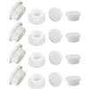 ZAAWUUT Copertura in gomma per foro di troppopieno per lavello da cucina e bagno, tappo di troppopieno per lavello (bianco, adatto a fori da 12 mm, 14 mm, 16 mm, 23 mm)