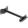 LEDUNI Supporto con braccio per montaggio di faretti da parete da 30 cm Materiale acciaio finitura nera per illuminare cartelloni pubblicitari e compatibile con proiettori LED esterni