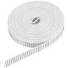 QUARKZMAN Cinghia Per Tapparelle 6 m, 14mm, Per Tapparelle, Avvolgibile a Vite, Montaggio Superficiale, Per Porte, Finestre, Tapparelle, Nastro Cinghia, Veneziane, Tapparelle, Nera/Bianca