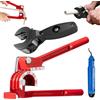 SZBYH Attrezzo per Curvare Tubi, Curvatubi Manuale 6-8-10 mm 0-180 Gradi + Tagliatubi a Cricchetto 8-29 mm + Sbavatrice per Tubi in Rame, Alluminio, Plastica (come PVC & PE) e Metallo Morbido