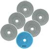 FOCSTOL Tamponi Diamantati per Lucidatura - 6 pezzi 100mm Grana 400 Disco Diamantato per Lucidatura per Granito Marmo Pietra Artificiale Quarzo per Smerigliatrice Angolare