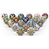 RAJRANG Pacco da 20 pomelli multicolori in ceramica per mobili e cassetti dipinti a mano in stile antico boho, ideali per armadietti e cassetti