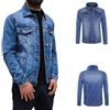 Giubbotto Uomo Di Jeans Giacca Denim Giubbino Slim Cotone Leggero Estivo VEQUE