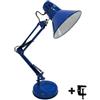 Robertagor Driwei LAMPADA ESTETISTA SNODABILE ORIENTABILE E27 BASE SCRIVANIA TAVOLO BLU TD-101