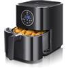 AIGOSTAR MINI CUBE FRIGGITRICE AD ARIA 3,5 LITRI 1500WATT DISPLAY TOUCH NERO
