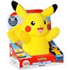 JAZWARES Pokémon- Plush Toys Peluche da 25,4 cm, Power Action Interactive Pikachu, Dotato di sensori di Movimento, luci e Suoni, Colore Giallo, Medium, 97834