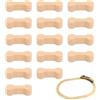 Icyowls 15 pezzi Accessori ferrovia in legno, elementi di collegamento in legno per layout di binari, parti di estensione modulari, riutilizzabili per montaggio, adattamento e presentazione