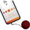 TECHMADE A.S ROMA Mini Speaker, Cassa Portatile Bluetooth Wireless, Suono Potente, Piccolo Altoparlante, Tasto Selfie, Mini Cassa Bluetooth per Viaggi, Casa, Escursioni (Giallo/Rosso)