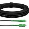 Elfcam - Cavo in Fibra Ottica Blindato in Acciaio SC/APC a SC/APC Simplex Monomodale,per Installazioni all'Interno e all'Esterno, Compatibile con TIM Vodafone e WindTre Fibra (20M)