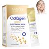 Ourdort Collagen Night Wrapping Mask,20 Pezzi Maschera Viso al Collagene,Maschera al Collagene-Idratazione Intensa,Riduce Rughe e Linee Sottili,Migliorare l'elasticità,4ml*20