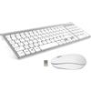 Ibera TASTIERA E MOUSE WIRELESS- USB ERGONOMICO SENZA FILI PER PC WINDOWS COMPUTER MAC