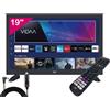 MAJESTIC TV SMART 19 LED HD VIDAA FUNZIONE HOTEL 220 E 12 VOLT CAMPER BARCA